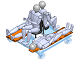 Backboard carrier with backboard (for transporting injured people)